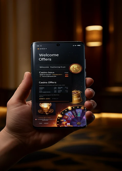 A vibrant banner showcasing the latest welcome bonus at Jaak Casino, featuring free spins on Starburst and a match deposit offer, inviting new players to join the platform.